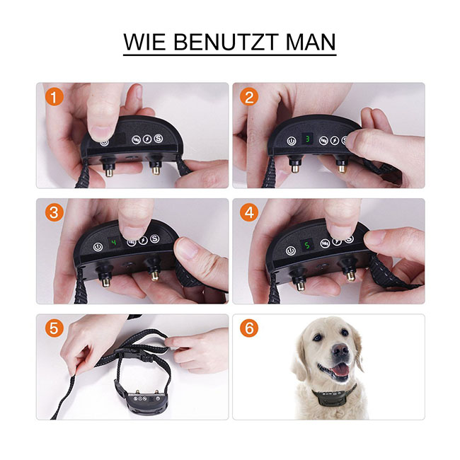 Hunde Anti Bell Halsband für kleine, mittelgroße und große Hunde von Barklo Wasserdichtes Vibrierendes Anti Bell Trainingshilfsmittel (12+ lbs)